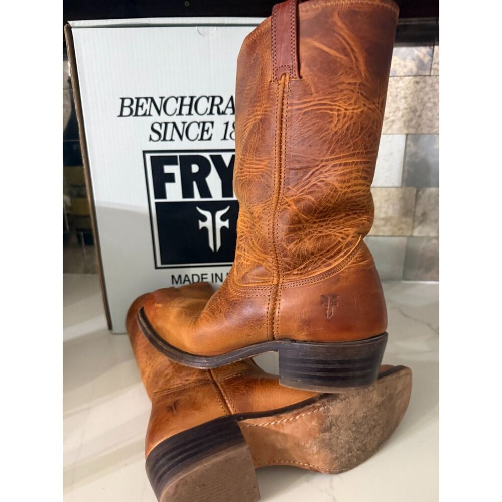 FRYE Cavalry 12L Cowboy Boots | Cognac Leather | Size 10M